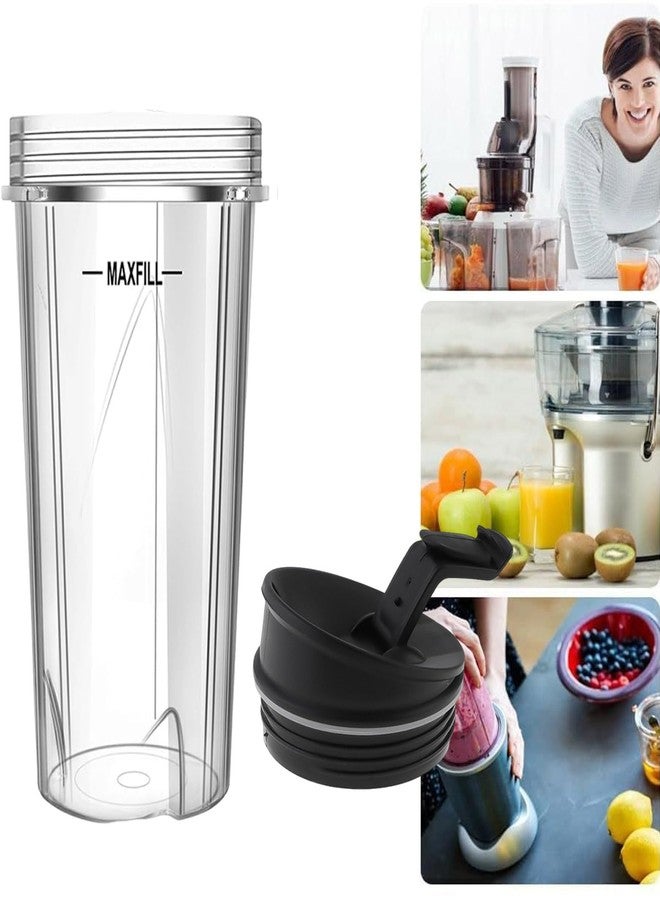 TQEONKL Blender Cups Replacement Parts 2PC, 16oz Ninja Juicer Cups Come with To-Go Lids, Compatible with Nutri Ninja Blenders QB3000SSW 30 / QB3000QR 30 / QB3000QBK / QB3001SS / QB3005, Ninja Blender Cups - Image 3